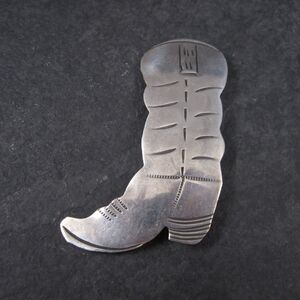 Southwestern Cowboy Boot Brooch Sterling